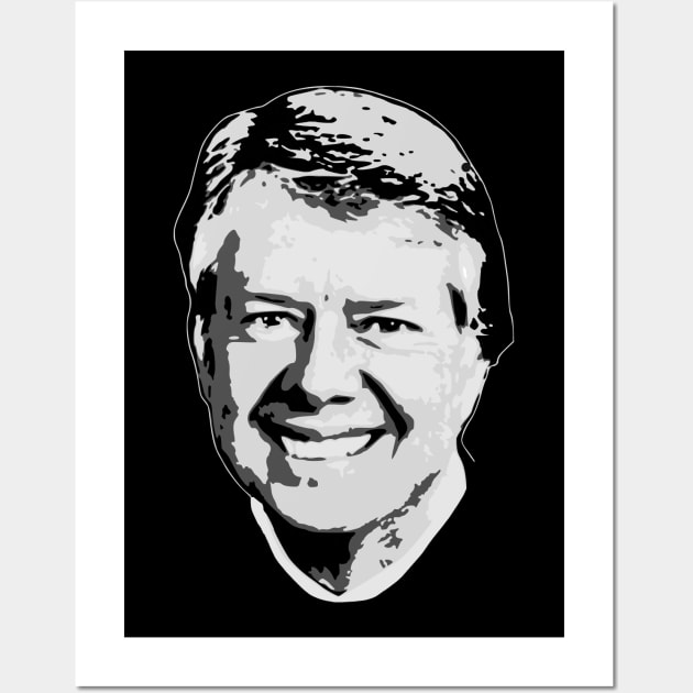 JImmy Carter Black and White Wall Art by Nerd_art